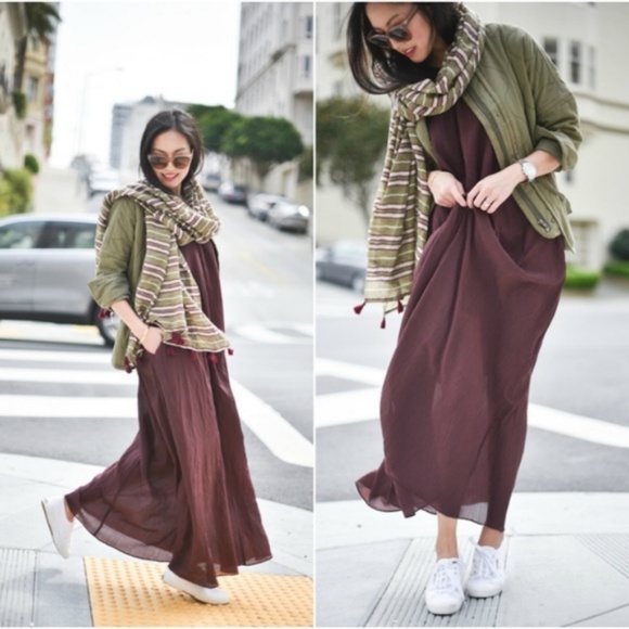 NWOT Madewell shirred silk-blend maxi dress - Picture 5 of 8